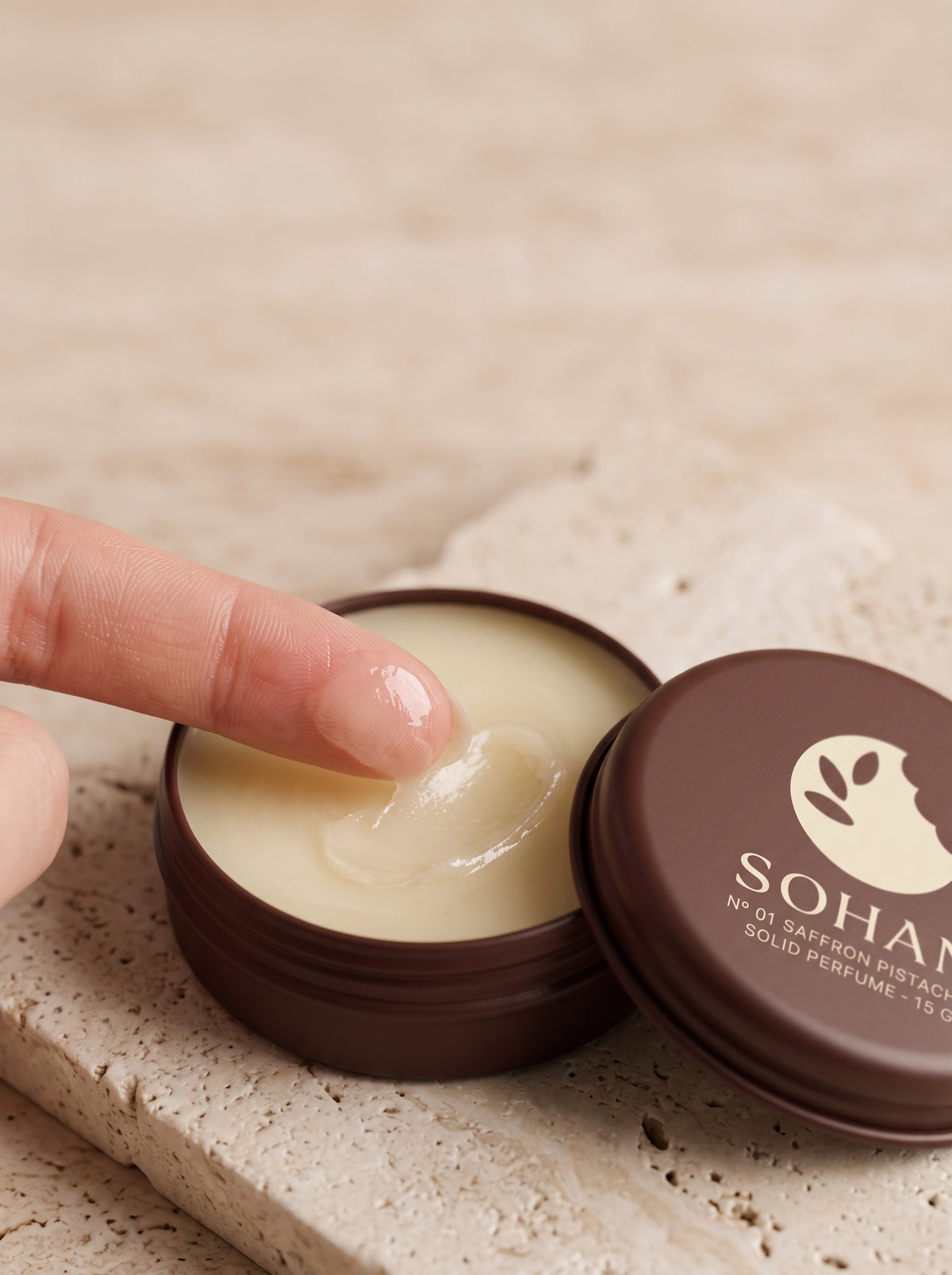 № 01 Saffron Pistachio — Solid Perfume Balm